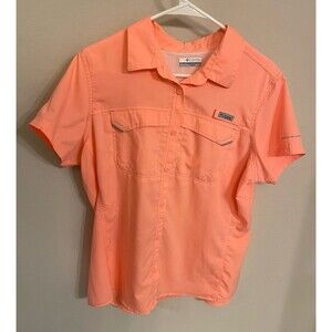 Peach Columbia PFG Women’s Ladies Vented Fishing Shirt, Size Adult XL